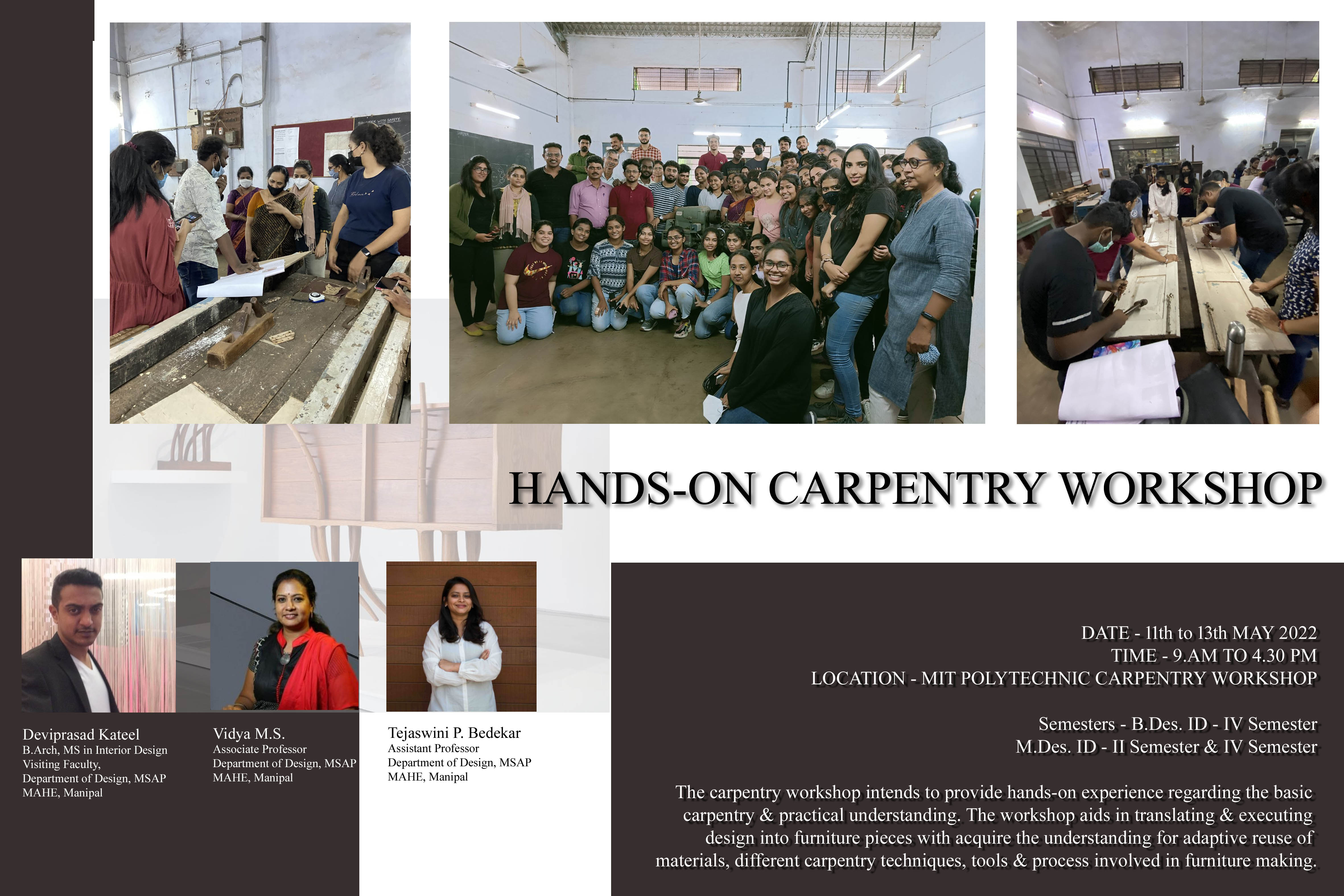 Hands on carpentry workshop
