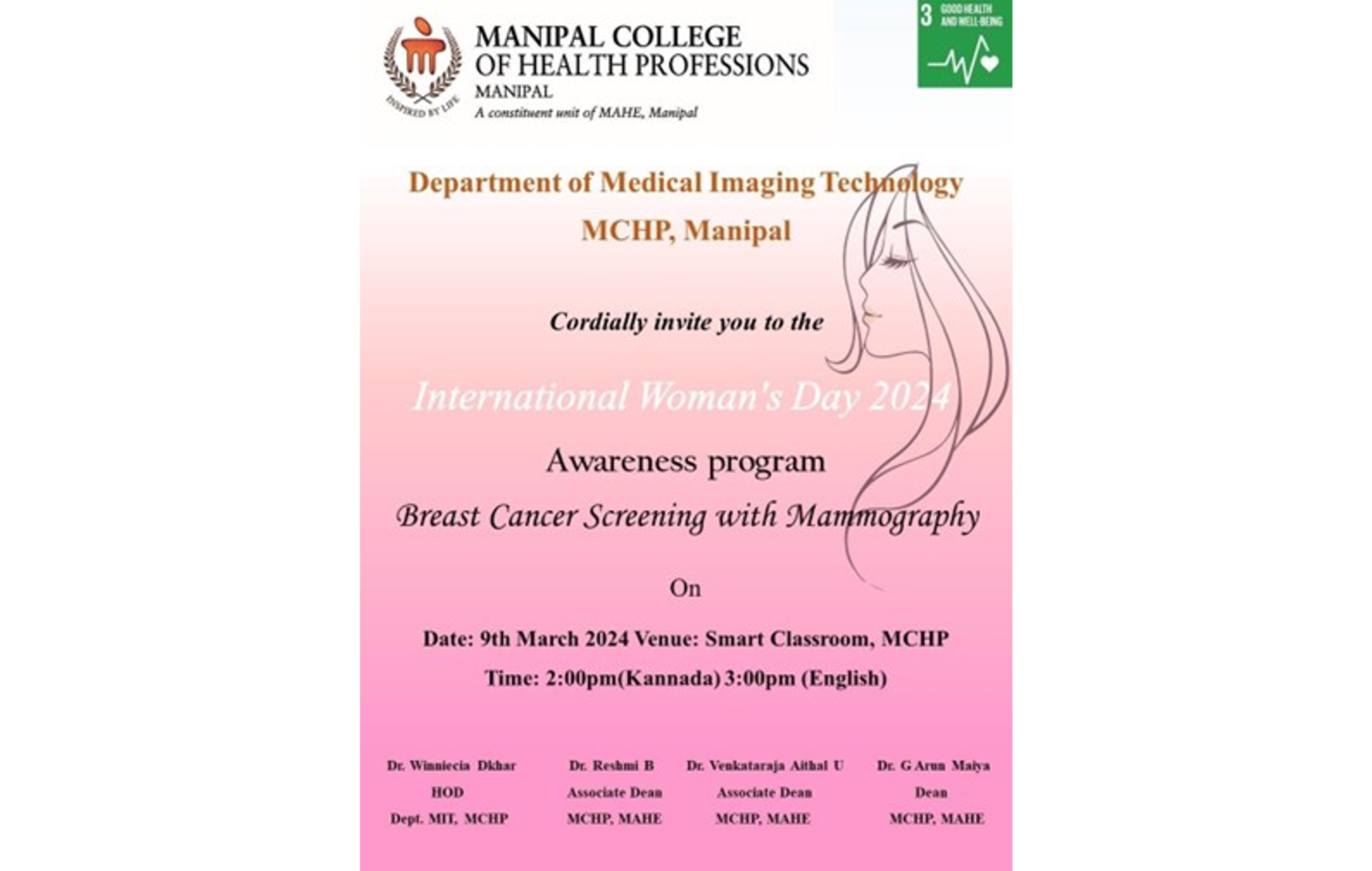 Awareness program on Breast Cancer Screening with Mammography by Department of MIT, MCHP, 365Ͷע--ֱӪվ@