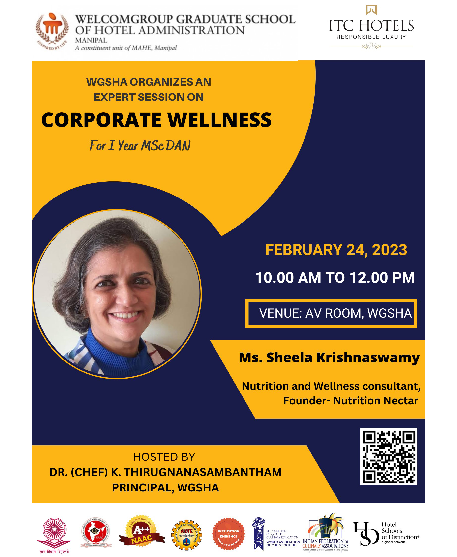 Corporate Wellness by Sheela Krishnaswamy at WGSHA